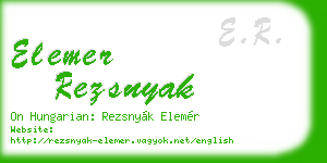 elemer rezsnyak business card